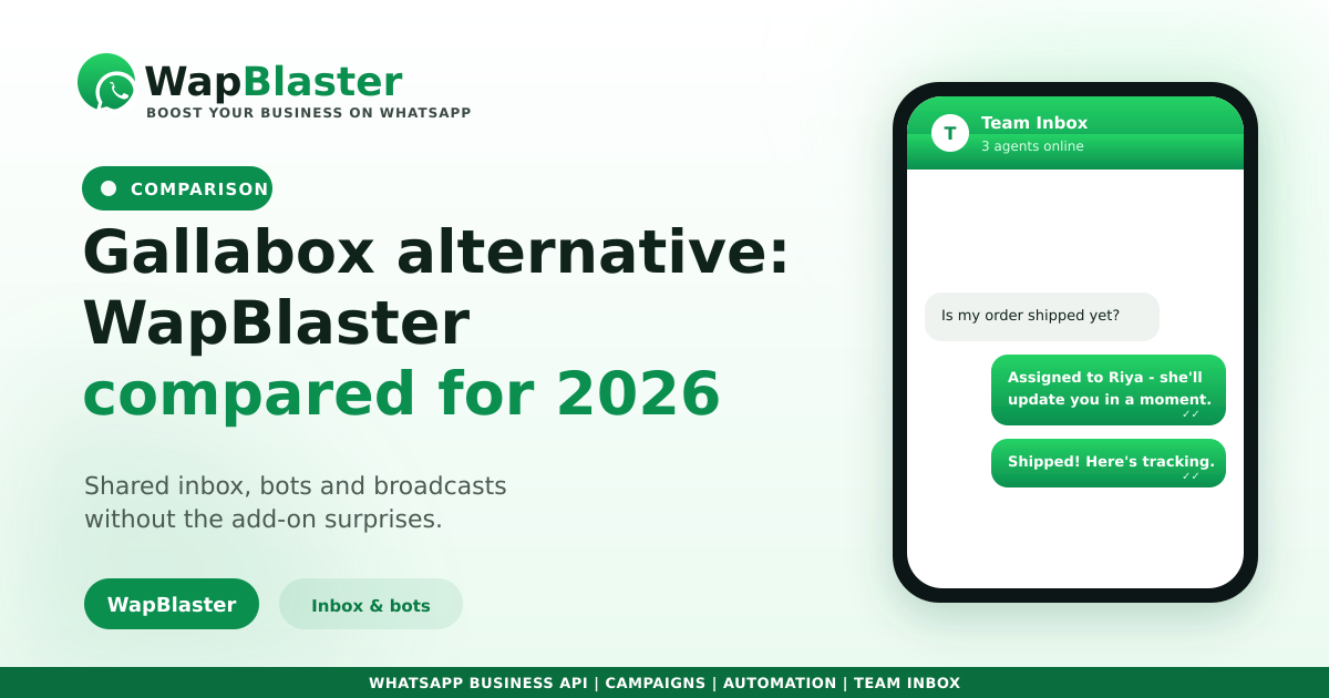 Gallabox Alternative: WapBlaster Comparison for 2026