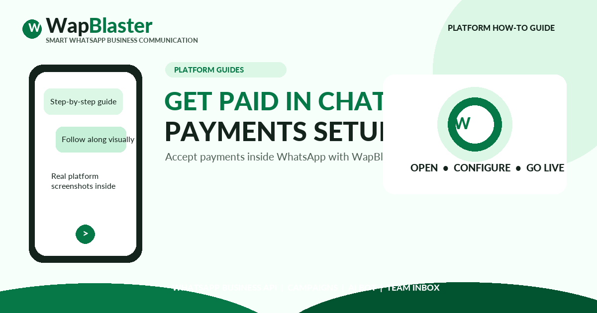How to Enable WhatsApp Payments in Chat with WapBlaster: A Visual Setup Guide (2026)