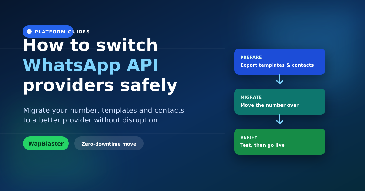 How to Switch WhatsApp API Providers Without Downtime (2026)