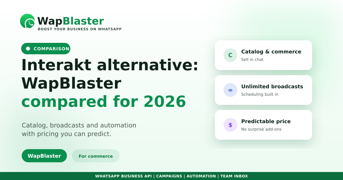 Interakt Alternative: WapBlaster Comparison for 2026