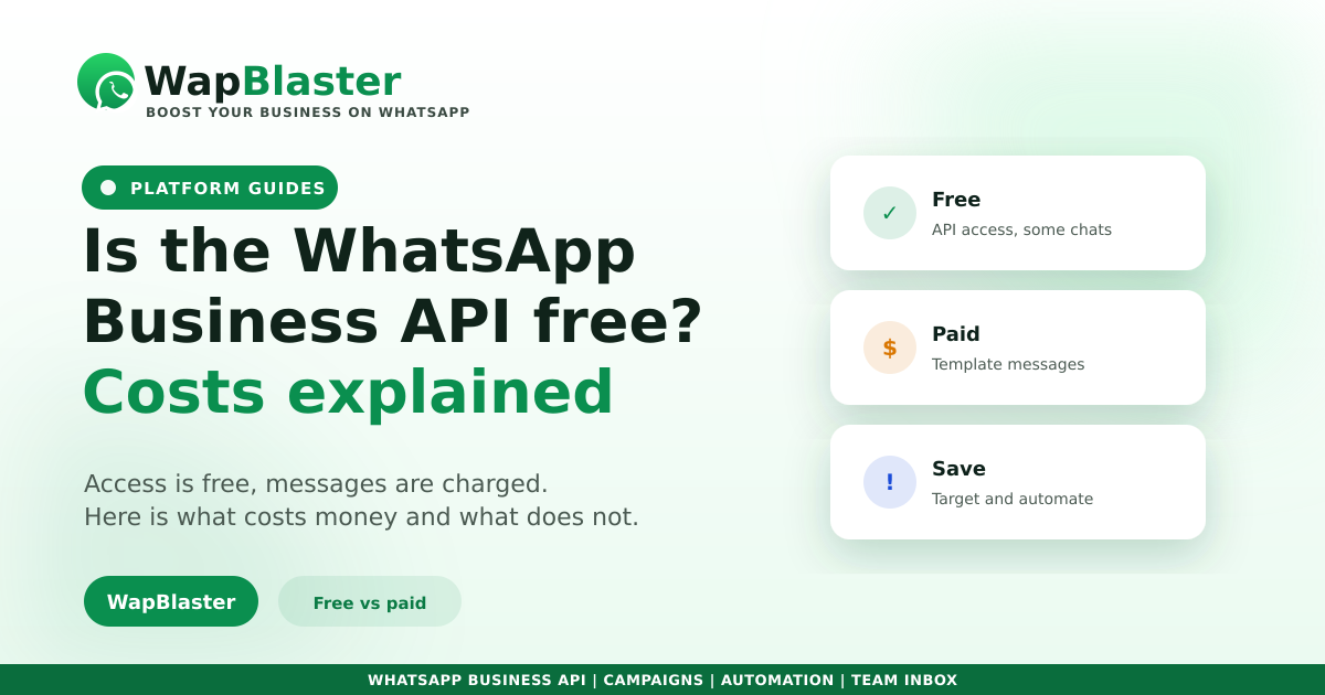 Is the WhatsApp Business API Free? Costs Explained (2026)