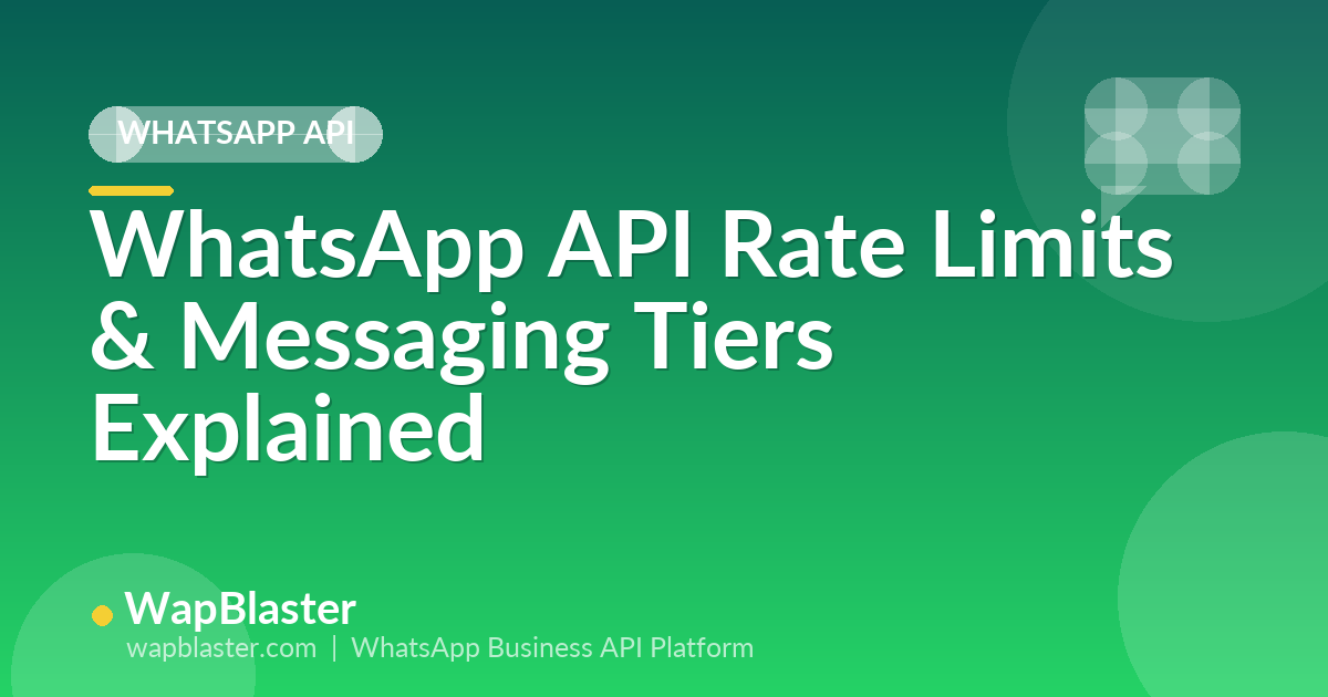 WhatsApp API Rate Limits and Messaging Tiers Explained (2026)