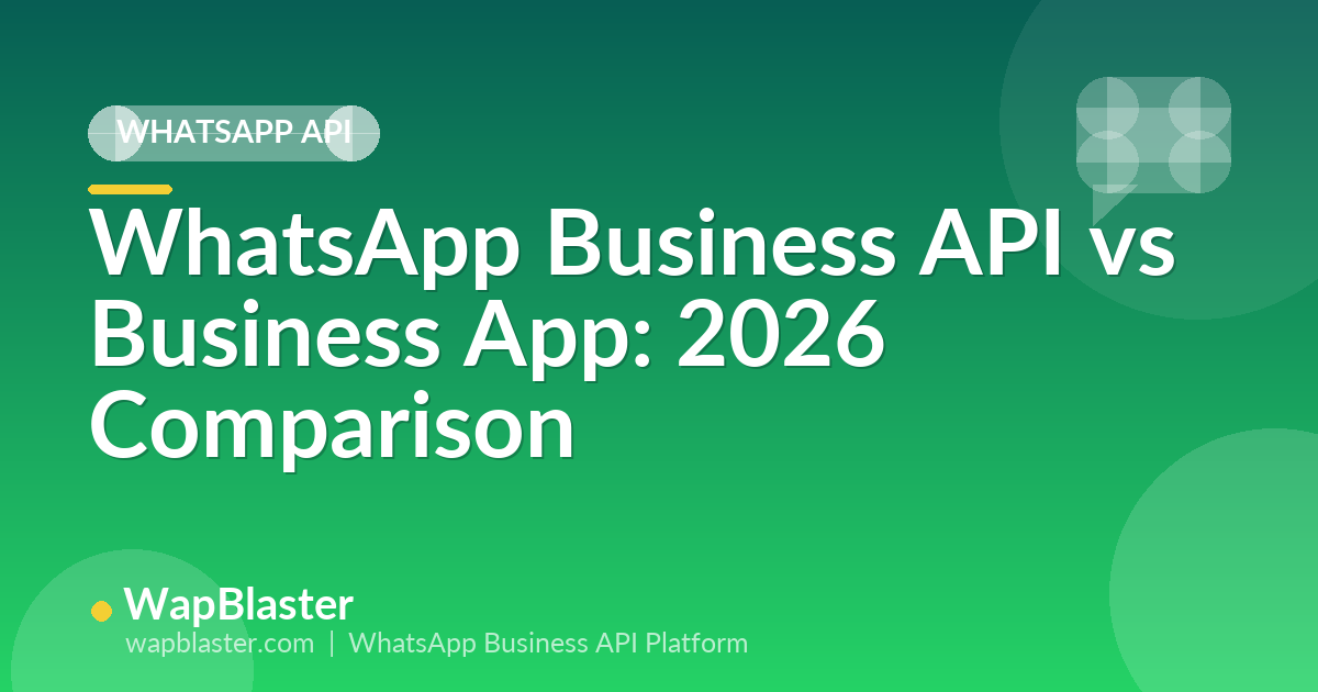 WhatsApp Business API vs WhatsApp Business App: The Complete 2026 Comparison