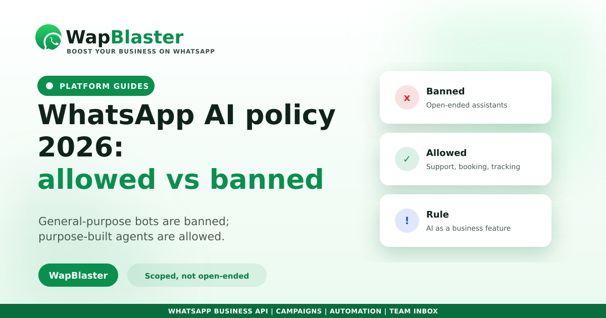WhatsApp AI Chatbot Policy 2026: What Is Allowed and What Is Banned