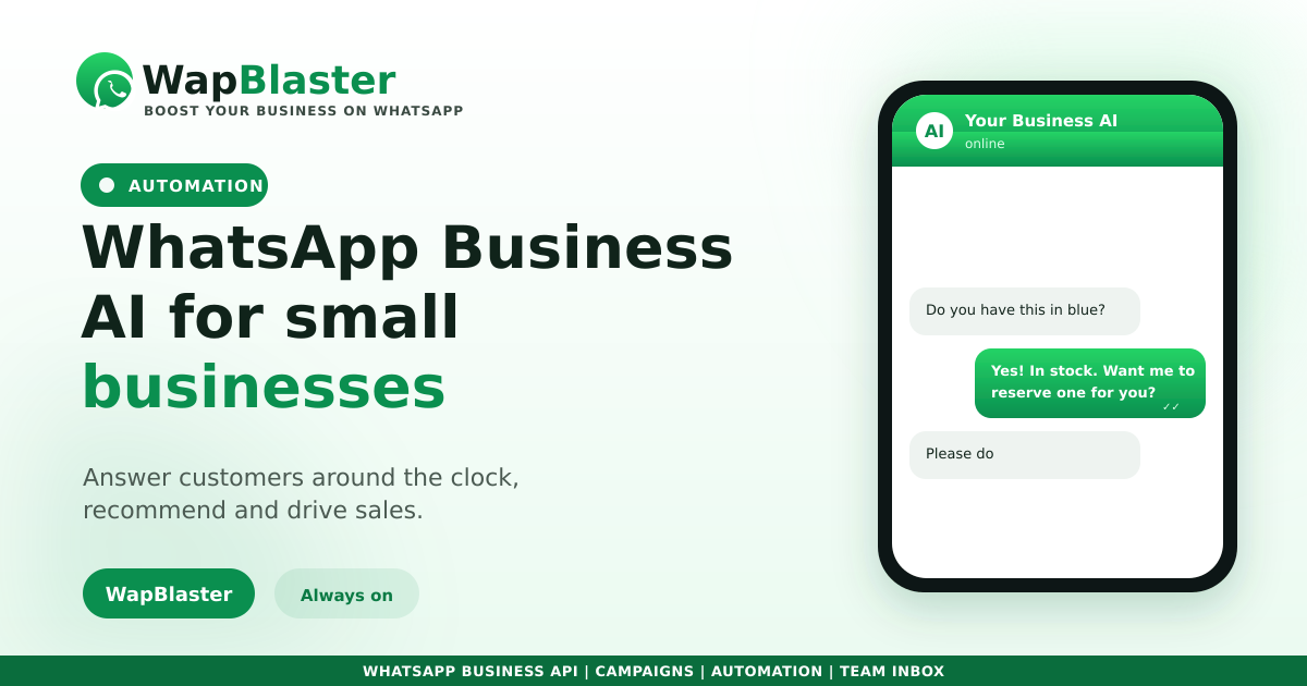 WhatsApp Business AI for Small Businesses in India (2026)