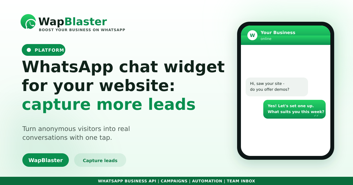 WhatsApp Chat Widget for Your Website: Capture More Leads (2026)