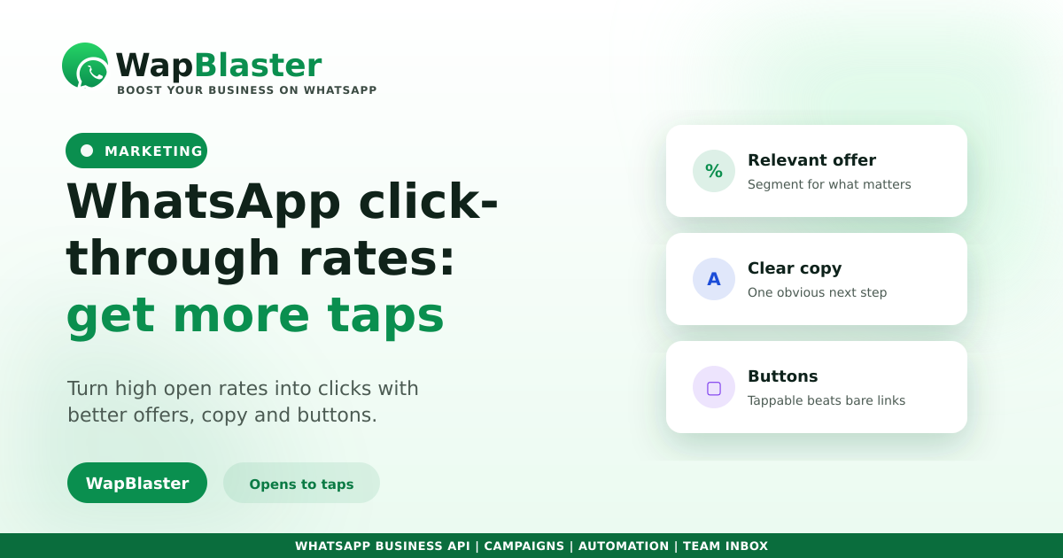 WhatsApp Click-Through Rates: How to Get More Taps on Links and Buttons (2026)