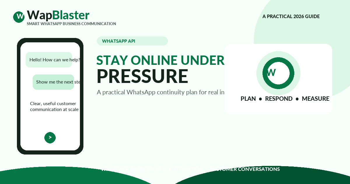 WhatsApp Disaster Recovery: Keep Customer Messaging Running During an Outage (2026)