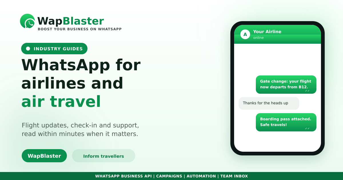 WhatsApp for Airlines and Air Travel (2026)