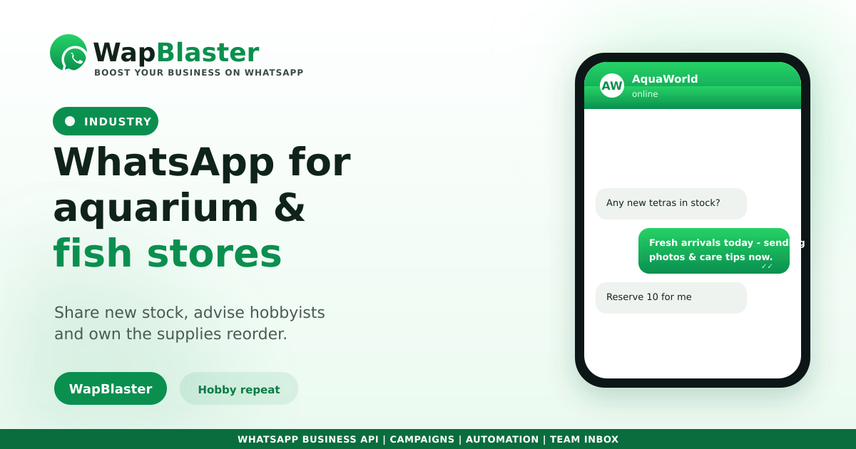 WhatsApp for Aquarium and Fish Stores (2026)