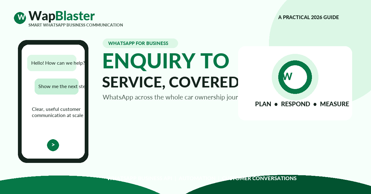 WhatsApp for Automobile Dealerships: From Test Drive Enquiry to Service Reminder (2026)