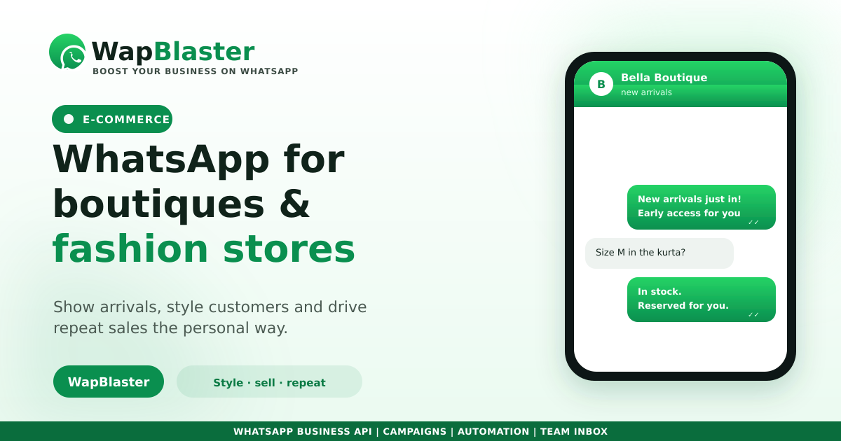 WhatsApp for Boutiques and Fashion Stores: Personal Selling That Converts (2026)