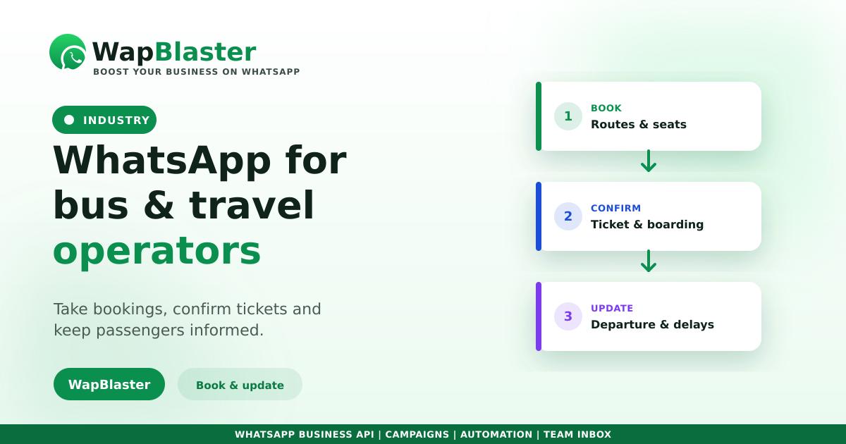 WhatsApp for Bus and Travel Operators (2026)