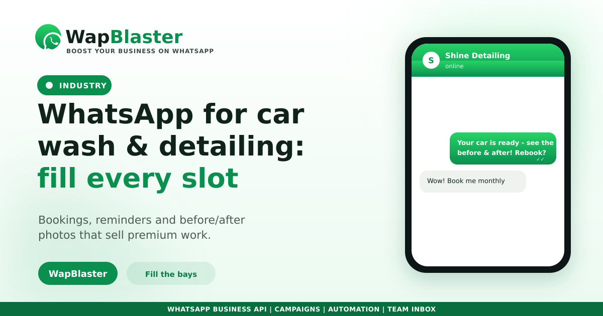 WhatsApp for Car Wash and Detailing Services (2026)