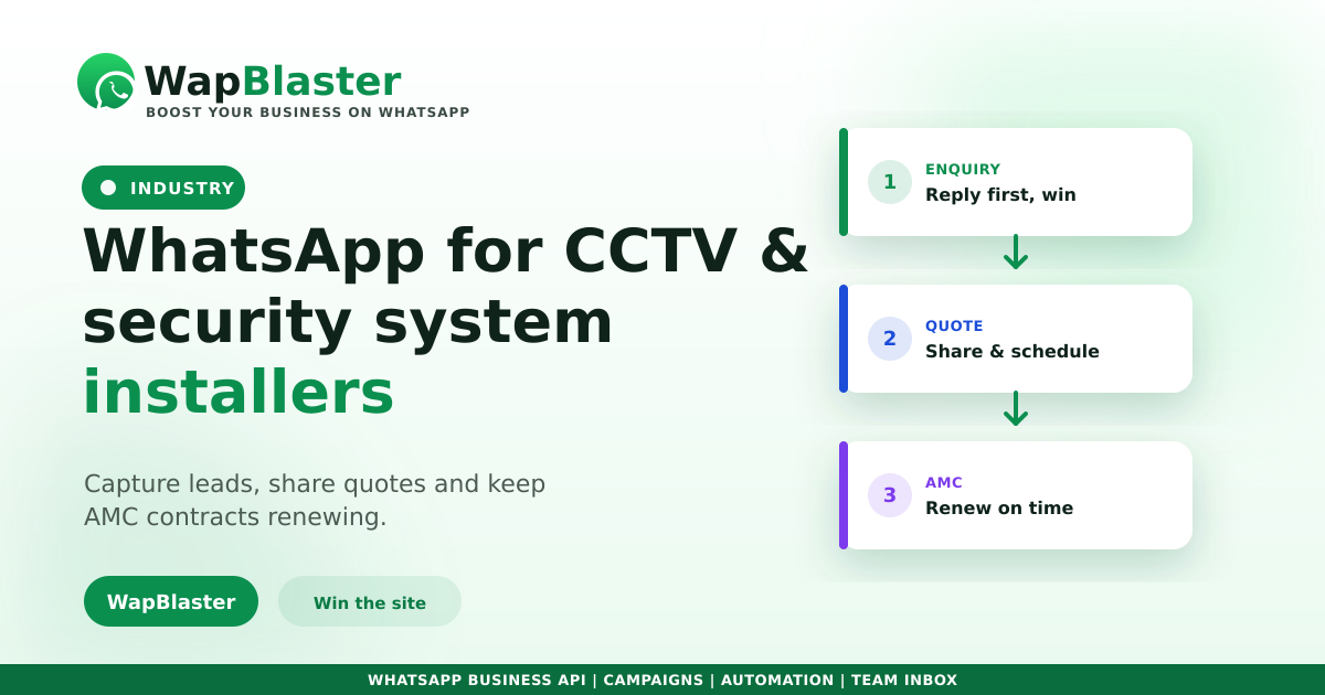 WhatsApp for CCTV and Security System Installers (2026)