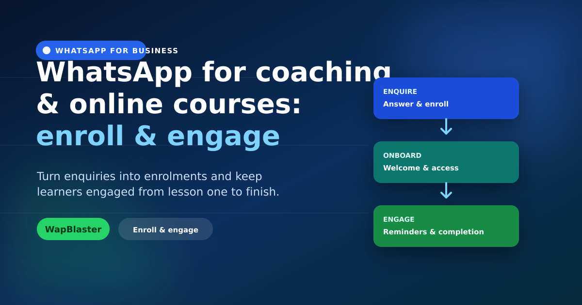 WhatsApp for Coaching and Online Courses: Enroll and Engage (2026)