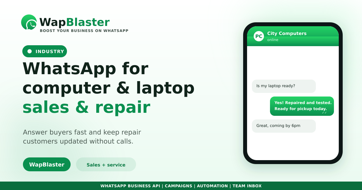 WhatsApp for Computer and Laptop Sales and Repair (2026)