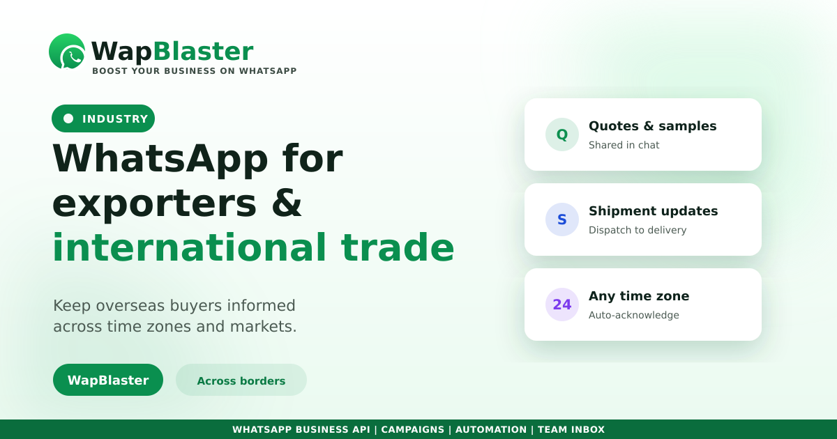 WhatsApp for Exporters and International Trade (2026)