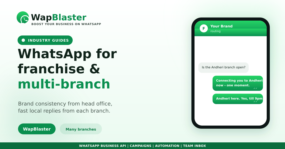 WhatsApp for Franchise and Multi-Branch Businesses (2026)