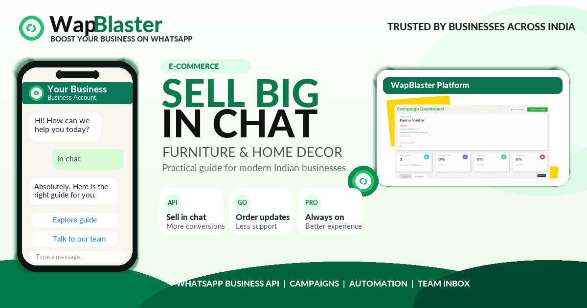 WhatsApp for Furniture and Home Decor Retail: Sell Big-Ticket Items in Chat (2026)