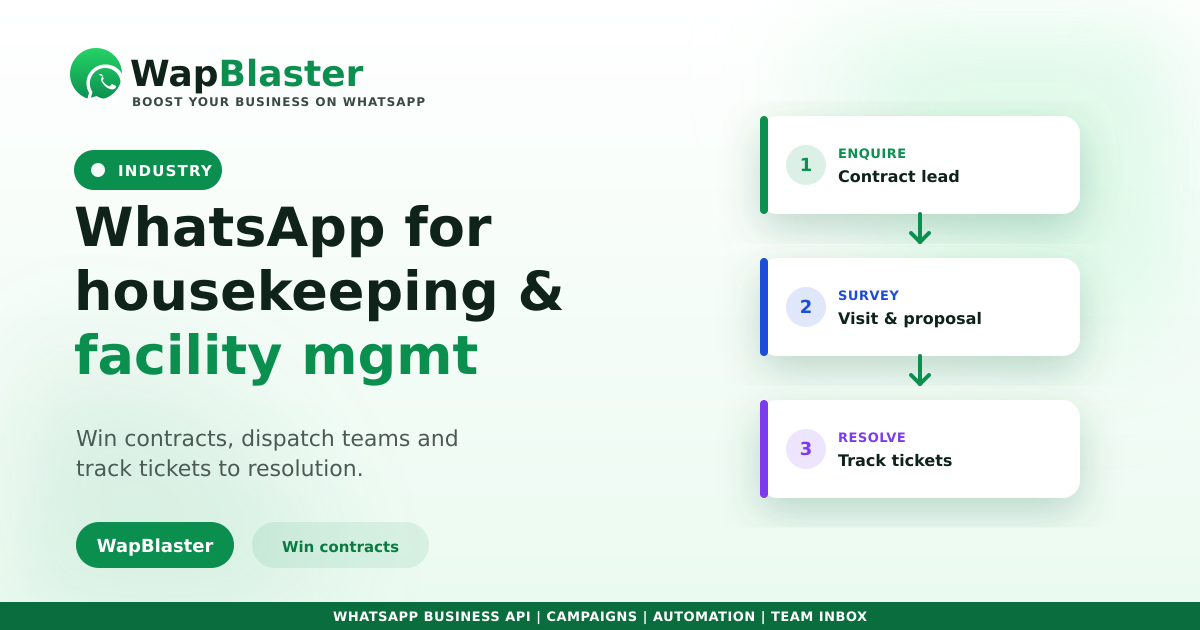 WhatsApp for Housekeeping and Facility Management (2026)