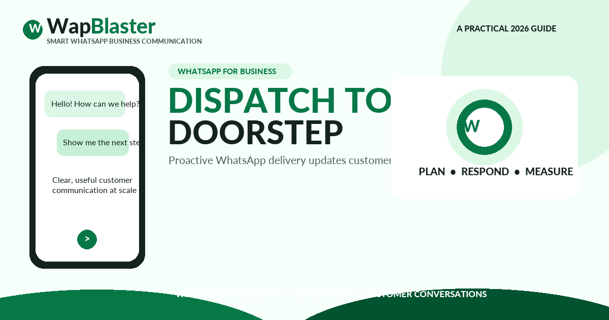 WhatsApp for Logistics and Delivery: Keep Customers Updated From Dispatch to Doorstep (2026)