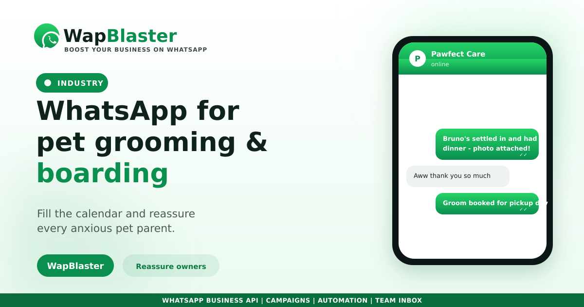 WhatsApp for Pet Grooming and Boarding (2026)