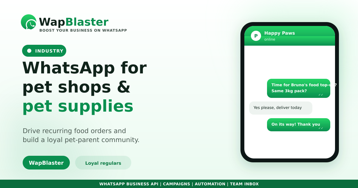 WhatsApp for Pet Shops and Pet Supplies (2026)