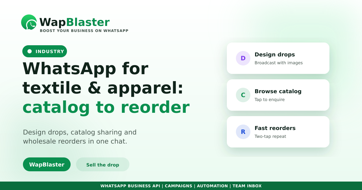 WhatsApp for Textile and Apparel Businesses (2026)