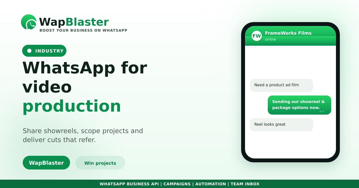 WhatsApp for Video Production Companies (2026)