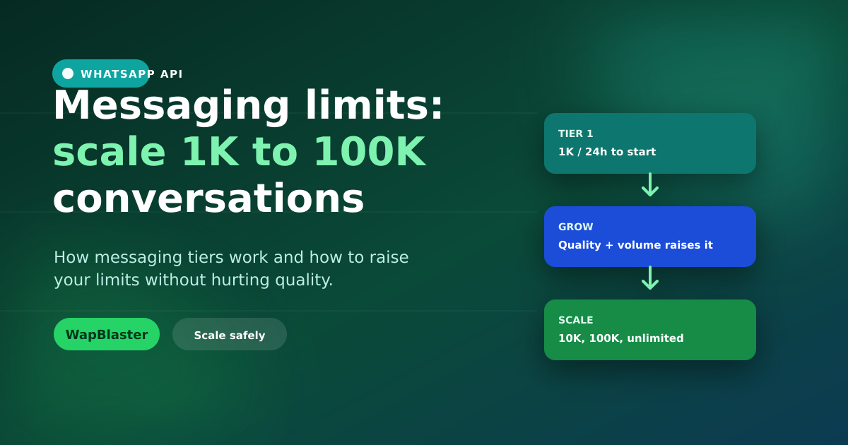 WhatsApp Messaging Limits: How to Scale from 1K to 100K Conversations (2026)