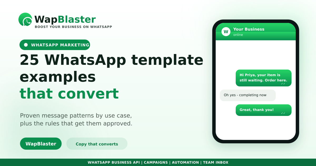 25 WhatsApp Message Template Examples That Convert (2026)