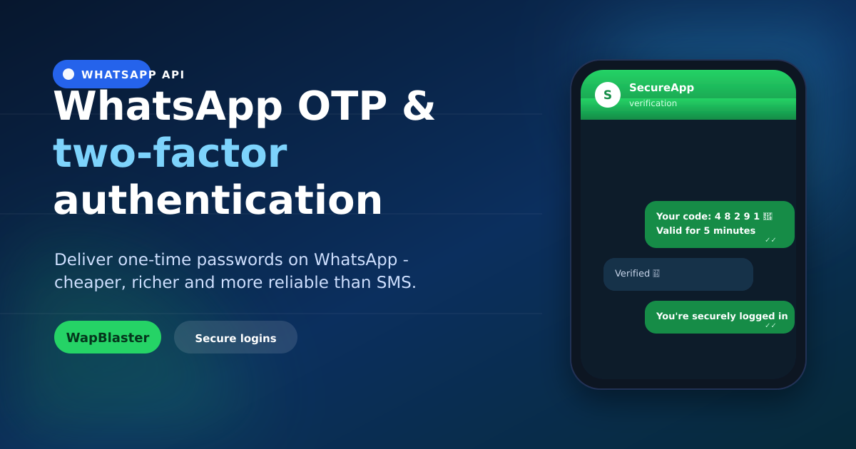 WhatsApp OTP and Two-Factor Authentication: A Better Way to Verify (2026)