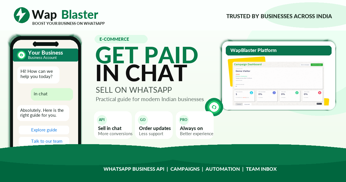 WhatsApp Payments and Order Collection: Sell and Get Paid in Chat (2026)
