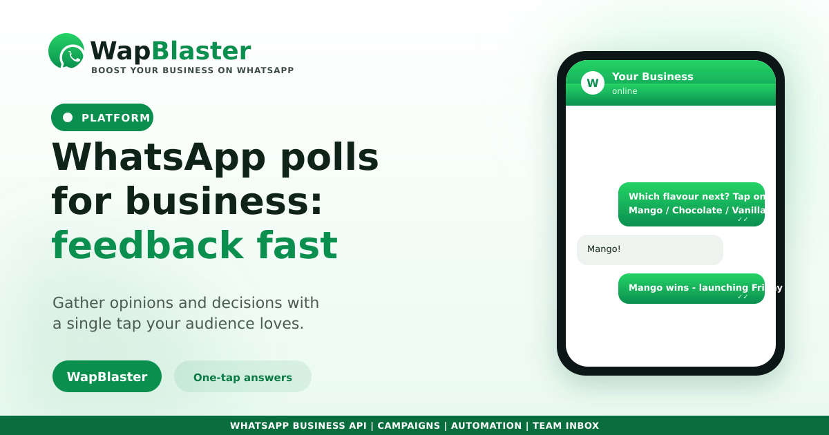 WhatsApp Polls for Business: Gather Feedback Fast (2026)
