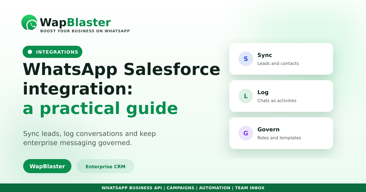 WhatsApp Salesforce Integration: A Practical 2026 Guide
