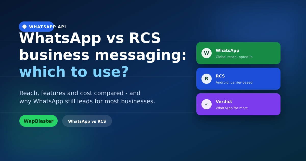 WhatsApp vs RCS Business Messaging: Which Should You Use in 2026?