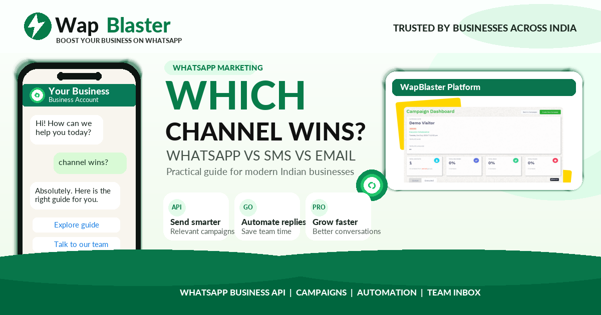 WhatsApp vs SMS vs Email: Which Channel Wins for Business in 2026?