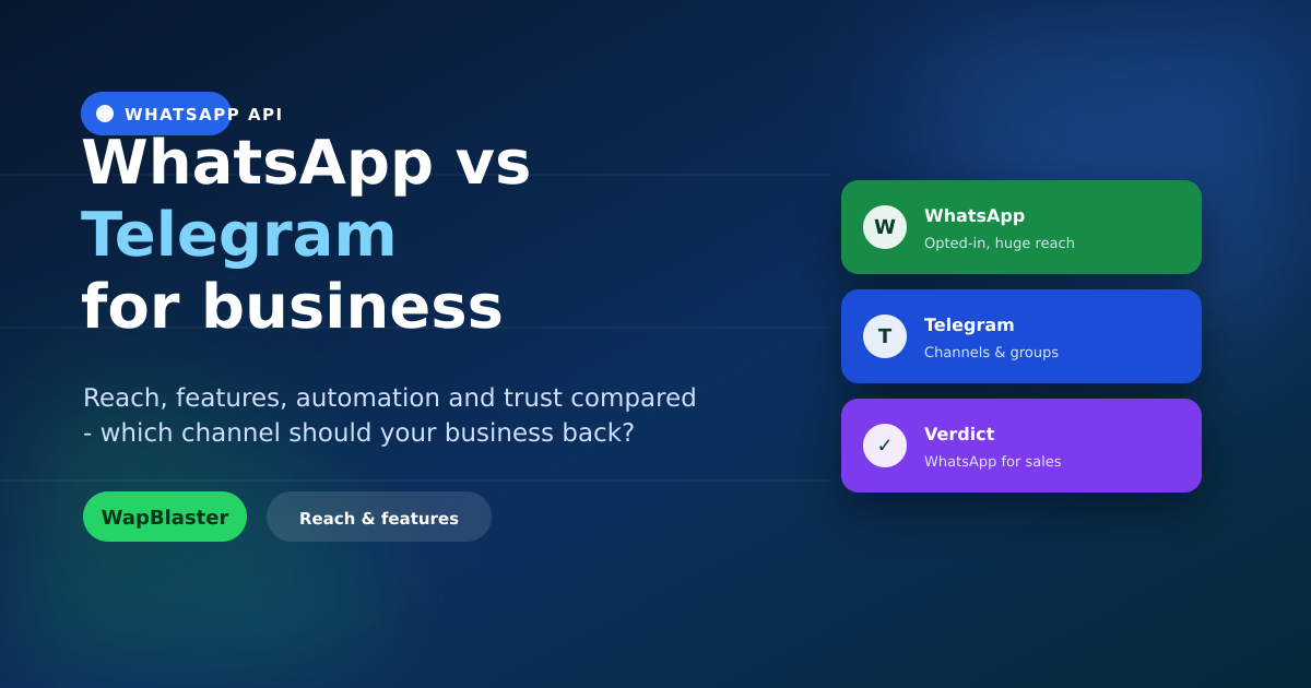 WhatsApp vs Telegram for Business: Which Is Better in 2026?