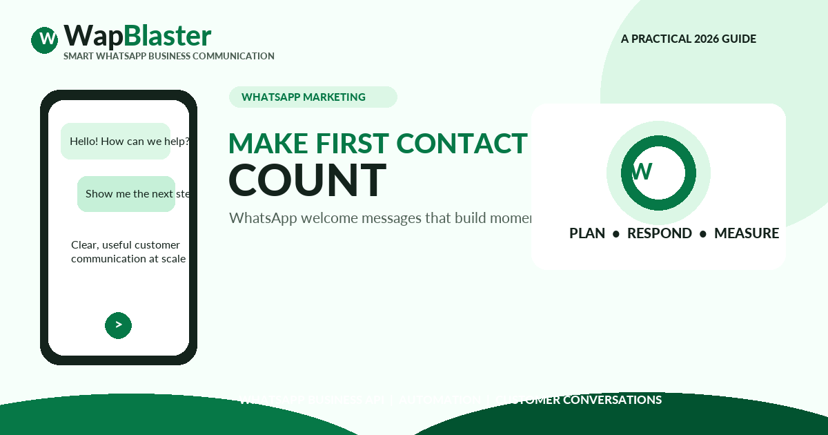 WhatsApp Welcome Message Ideas: First Impressions That Turn Contacts Into Customers (2026)